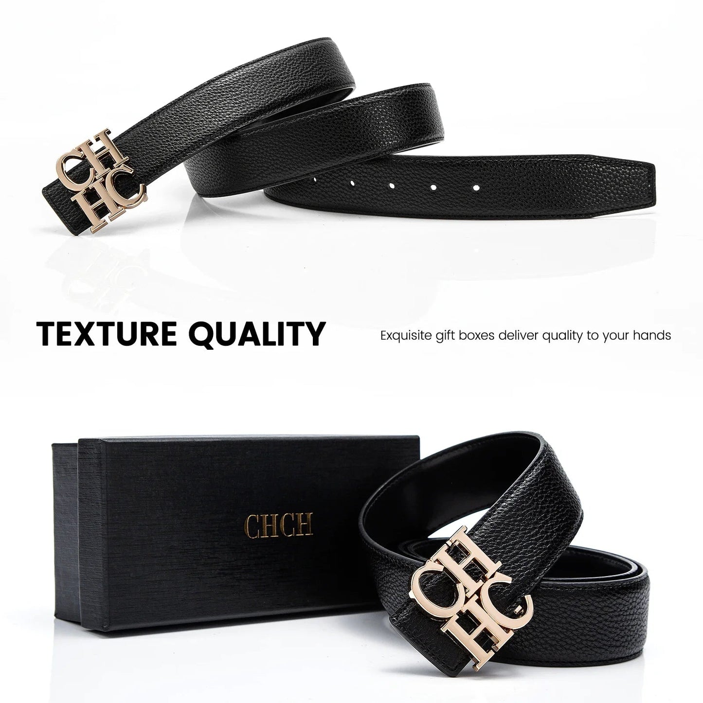 CHCH Men's Luxury Designer Leather Belt - itzy bitsy