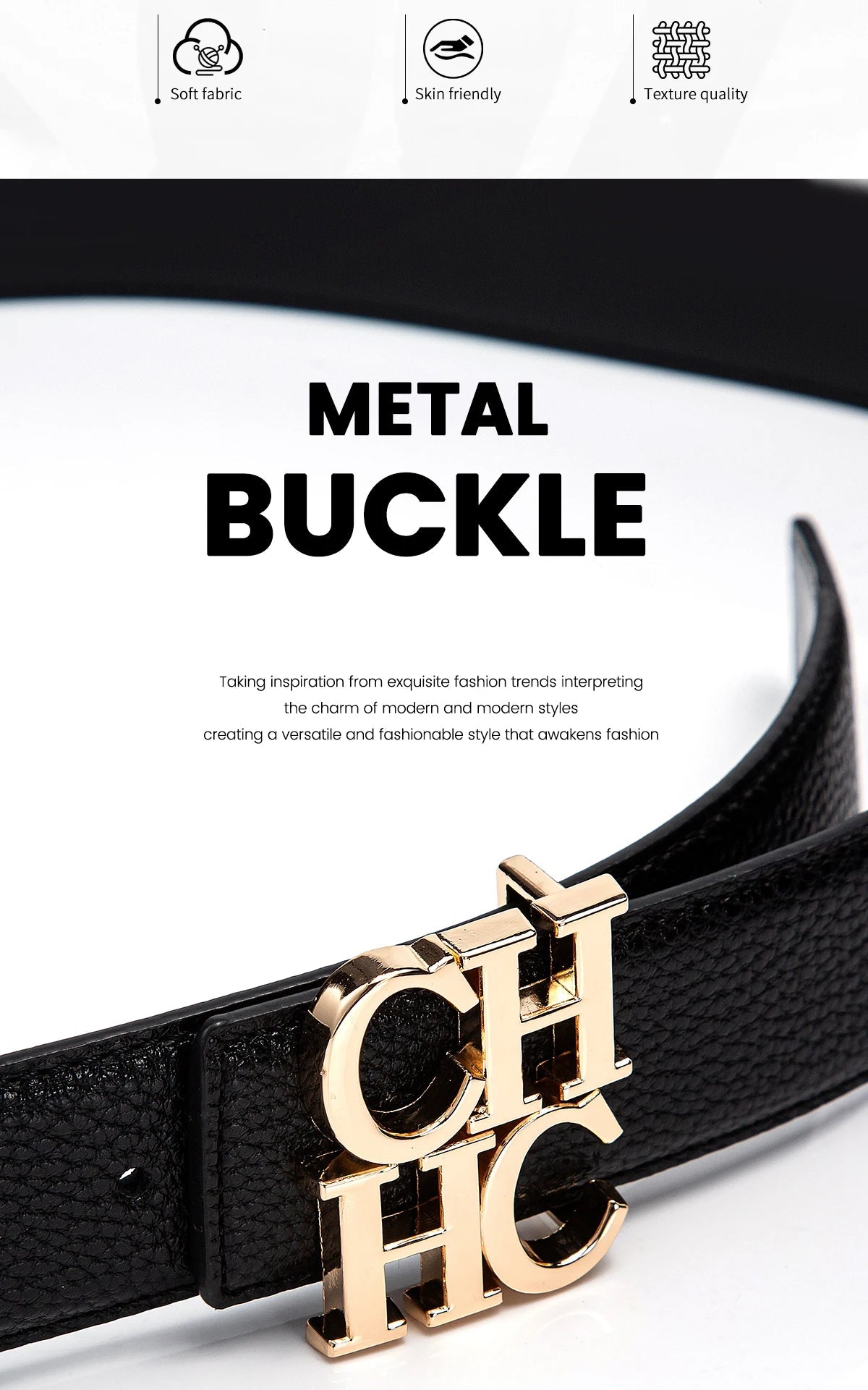 CHCH Men's Luxury Designer Leather Belt - itzy bitsy