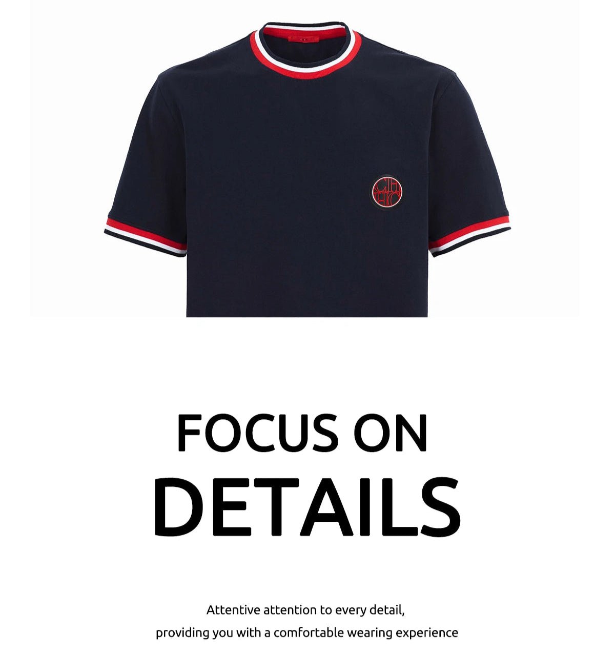 CHCH Men's Short Sleeve Solid Stripe O Neck T Shirt - itzy bitsy