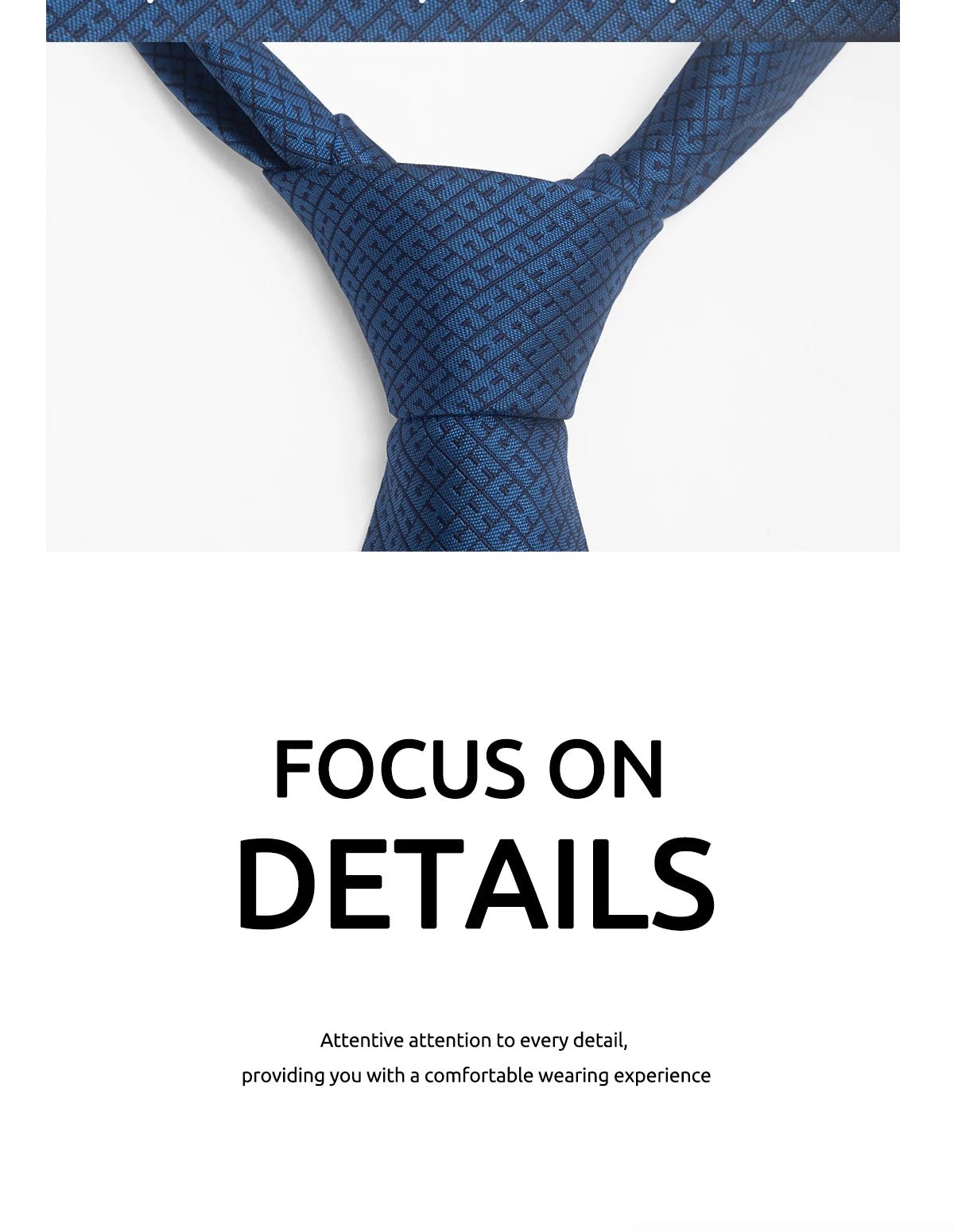 CHCH Men's Solid Jacquard Plaid Tie - itzy bitsy