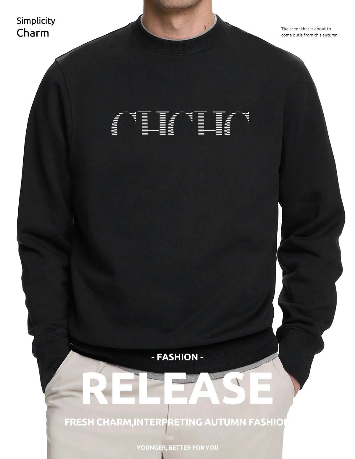 CHCH Pullover Basic Crewneck Sweatshirts - itzy bitsy