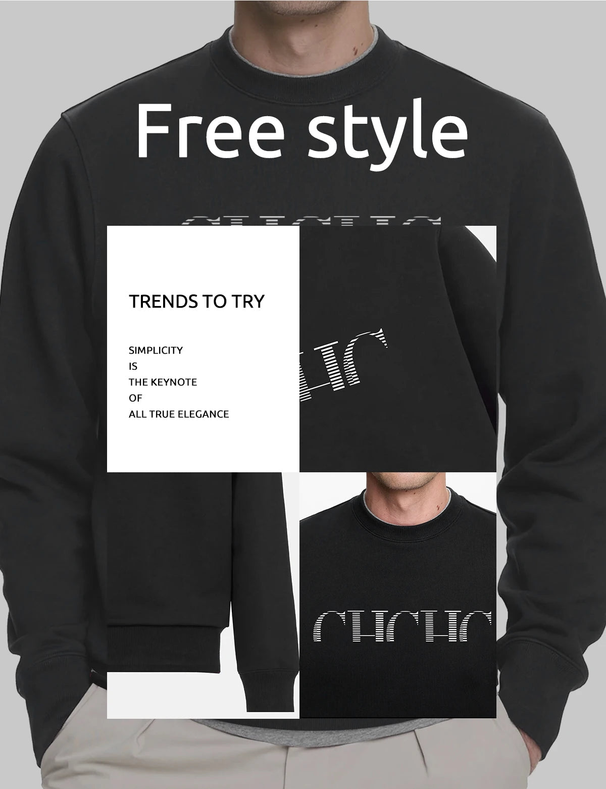 CHCH Pullover Basic Crewneck Sweatshirts - itzy bitsy