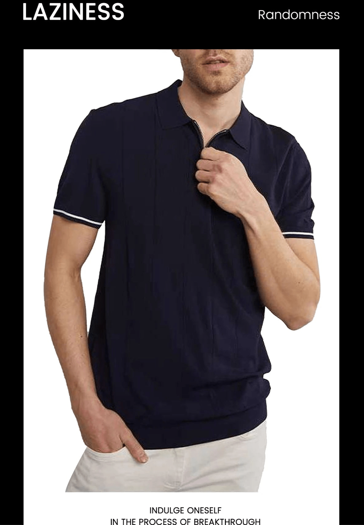 CHCH Ribbed Knit Textured Polo Shirt for Men - itzy bitsy