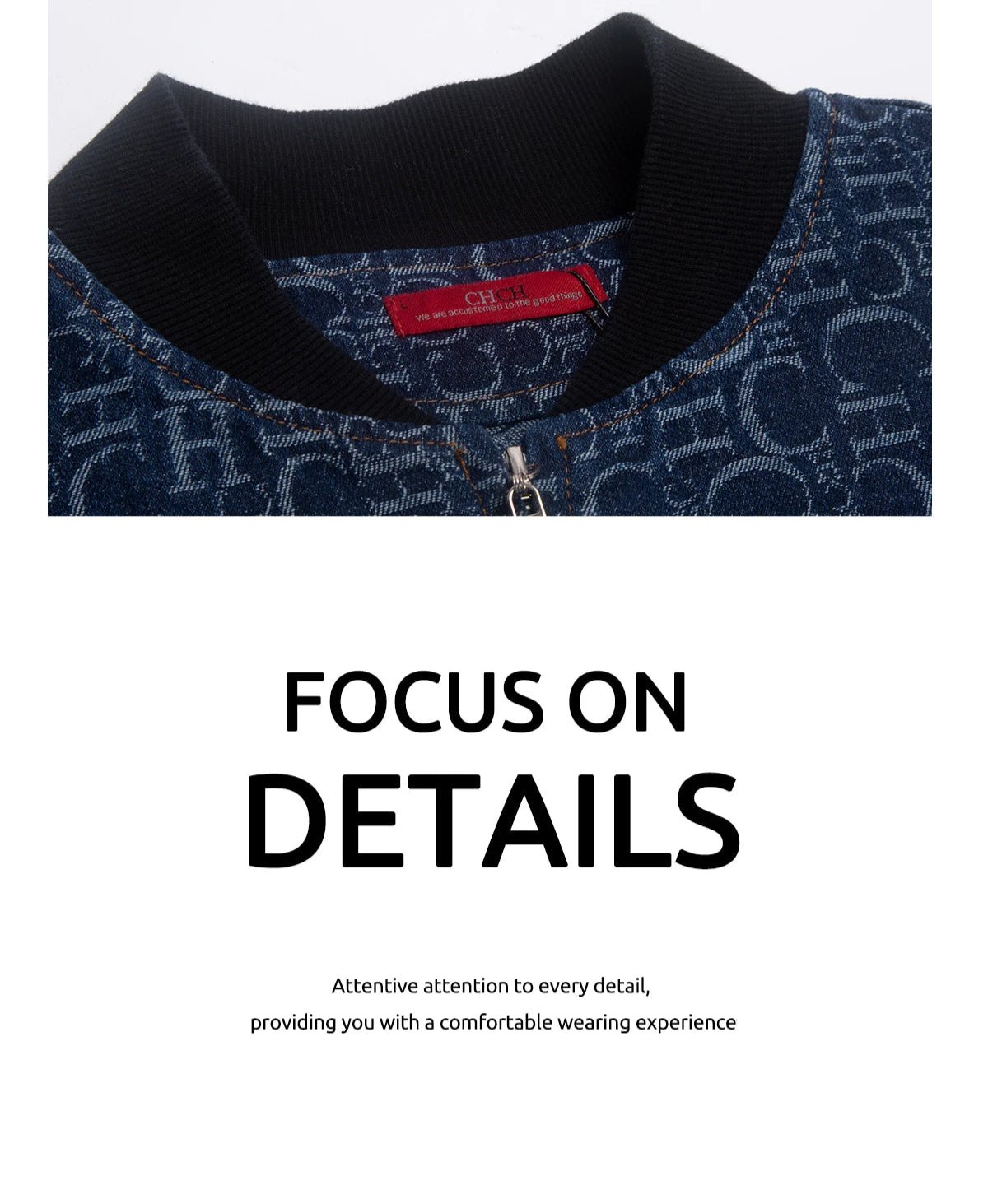 CHCH Women's Denim Casual Bomber Jacket - itzy bitsy