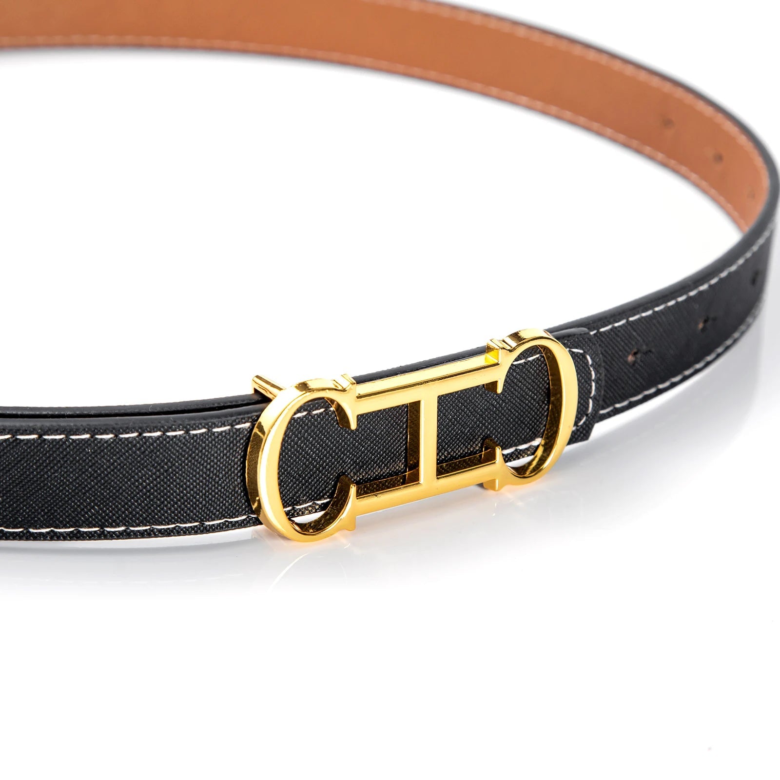 CHCH Women's Double - Sided Luxury Leather Belt - itzy bitsy