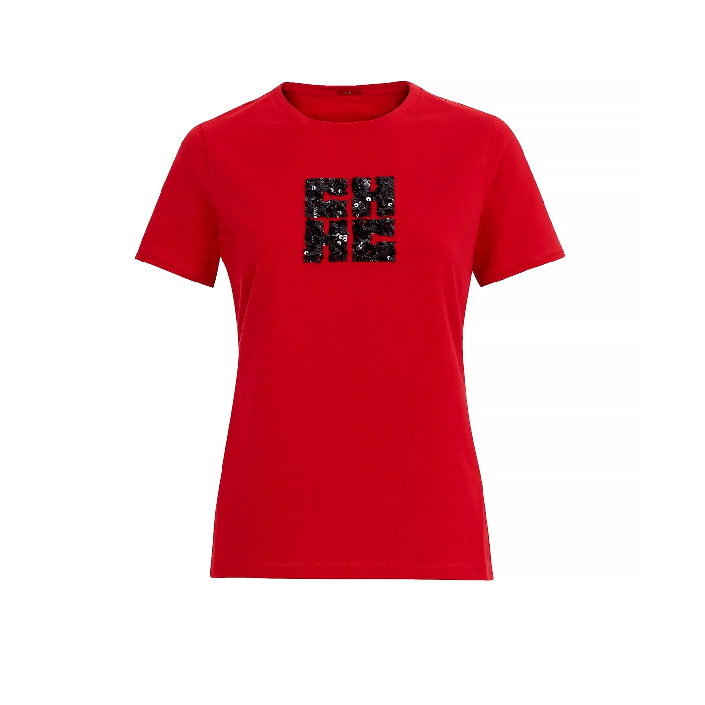 CHCH Women's Short Sleeve Temperament Sequin Design Tee - itzy bitsy