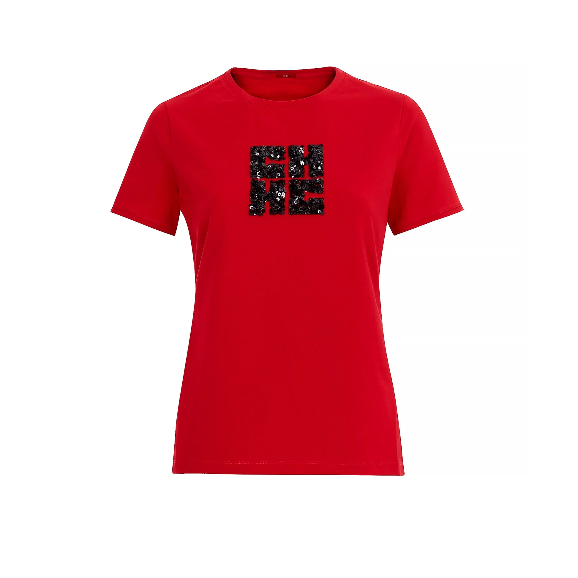 CHCH Women's Short Sleeve Temperament Sequin Design Tee - itzy bitsy