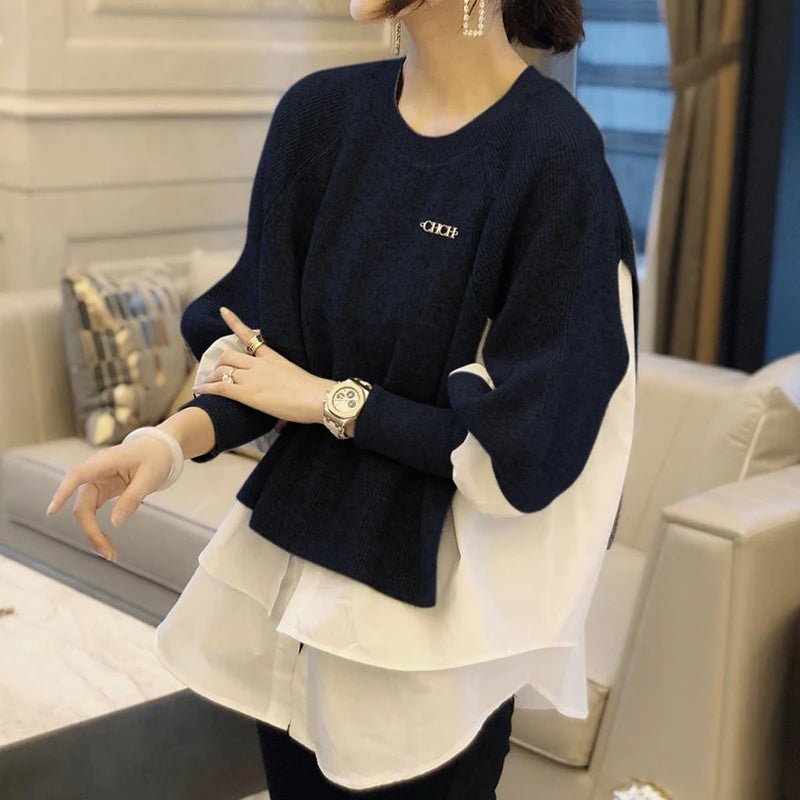 CHCH Women's Trendy Knitwear Loose Lantern Sleeve Pullover - itzy bitsy