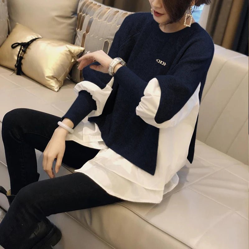 CHCH Women's Trendy Knitwear Loose Lantern Sleeve Pullover - itzy bitsy