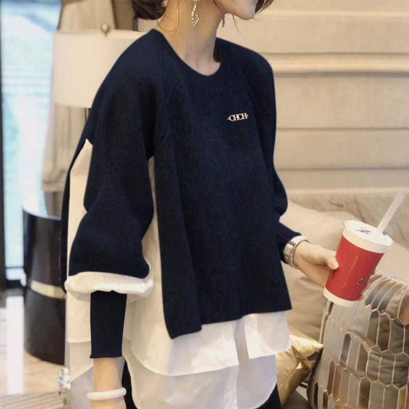 CHCH Women's Trendy Knitwear Loose Lantern Sleeve Pullover - itzy bitsy