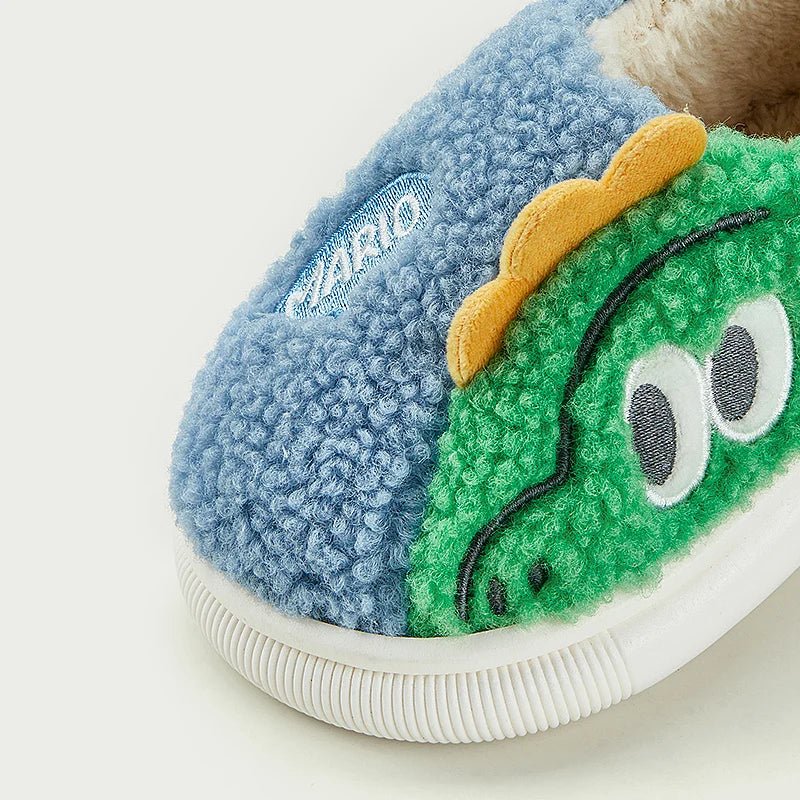Cheerful Mario Children's Winter Cotton Warm Crocodile Shoes - itzy bitsy