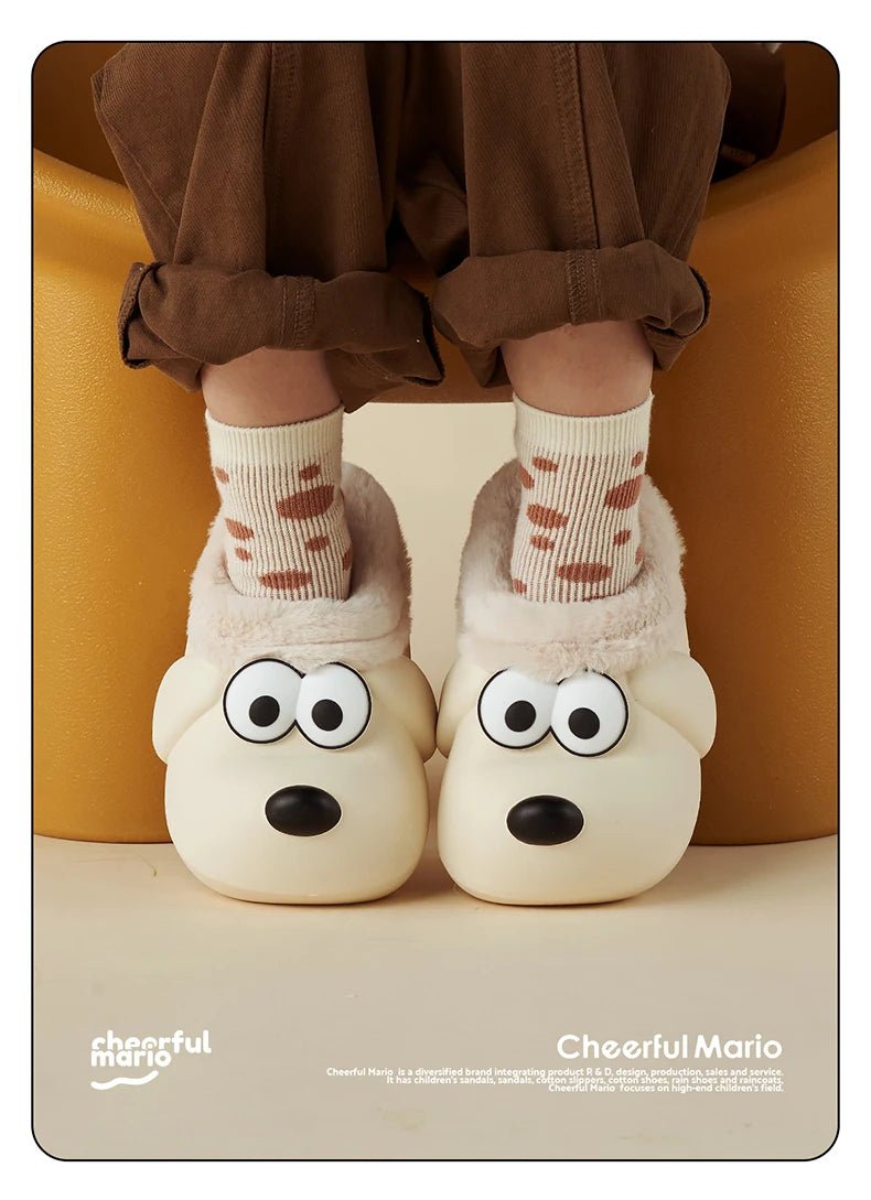Cheerful Mario Children's Winter Cotton Waterproof Puppy Shoes - itzy bitsy