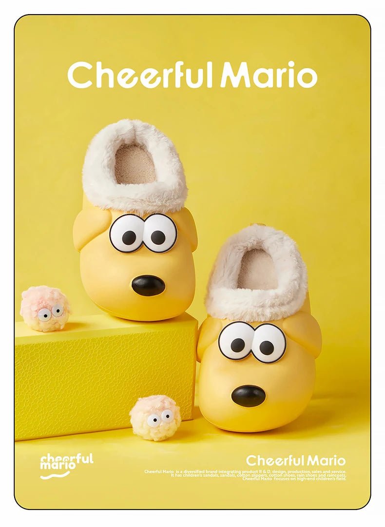Cheerful Mario Children's Winter Cotton Waterproof Puppy Shoes - itzy bitsy