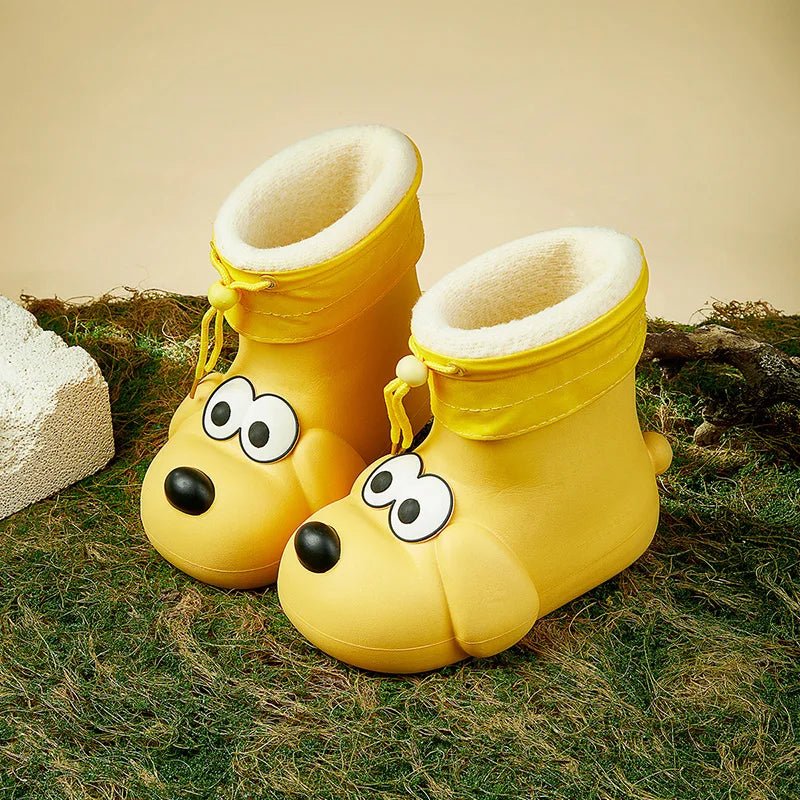 Cheerful Mario Cute Children Rain/Winter Puppy Boots - itzy bitsy
