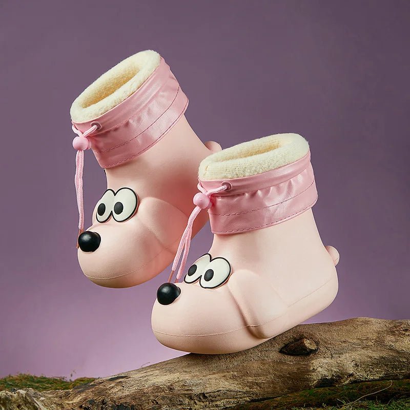 Cheerful Mario Cute Children Rain/Winter Puppy Boots - itzy bitsy
