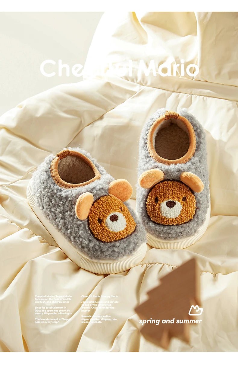 Cheerful Mario New Style Children Winter Cotton Warm Bunny Shoes - itzy bitsy