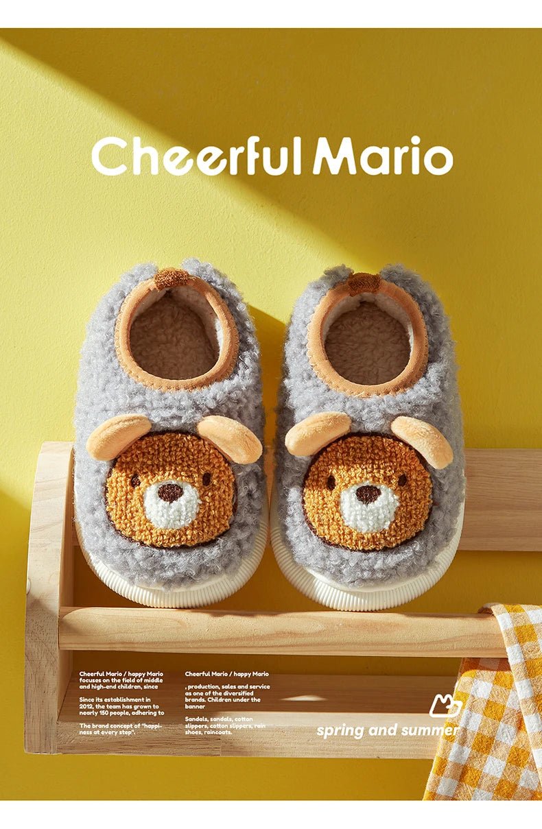 Cheerful Mario New Style Children Winter Cotton Warm Bunny Shoes - itzy bitsy