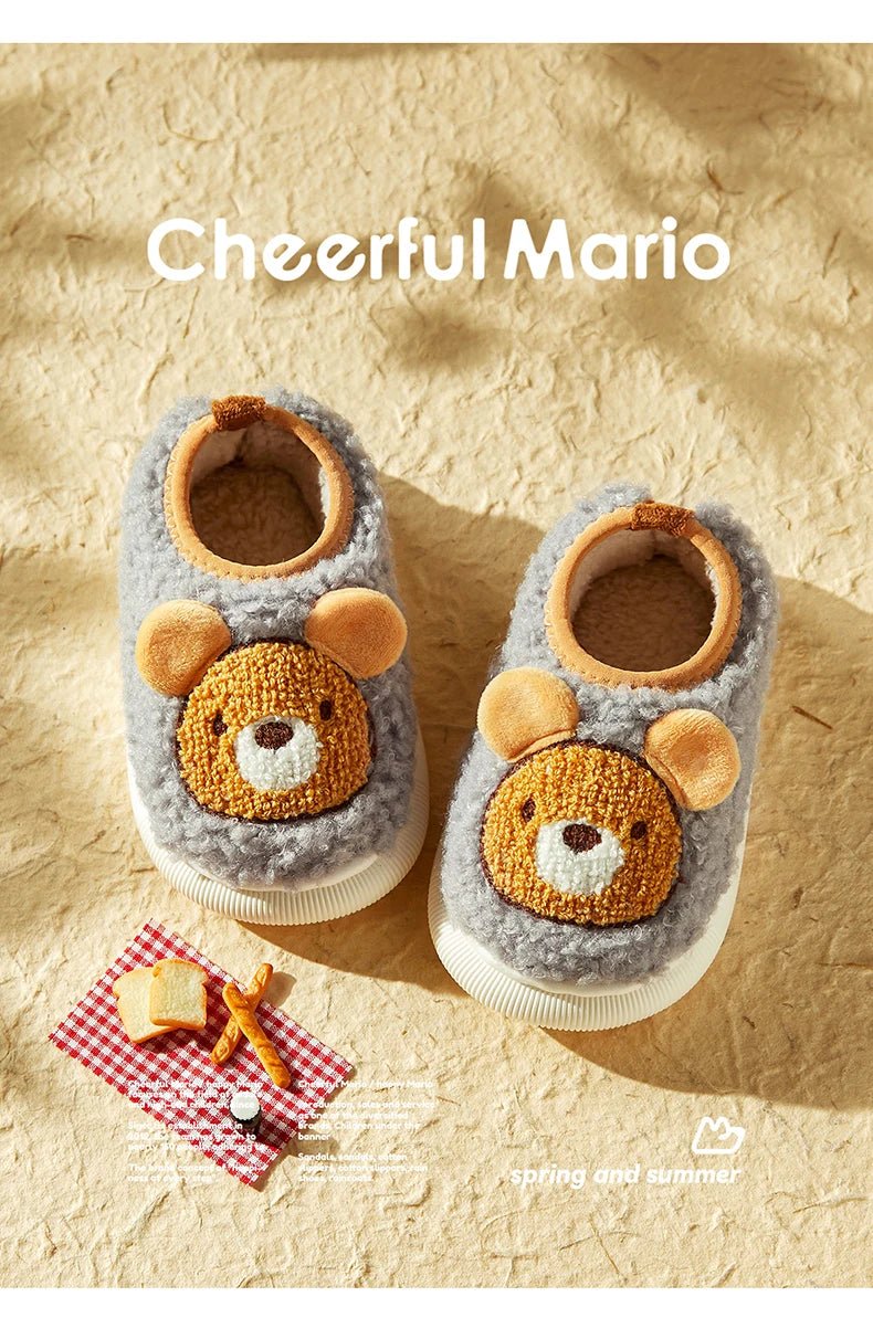 Cheerful Mario New Style Children Winter Cotton Warm Bunny Shoes - itzy bitsy
