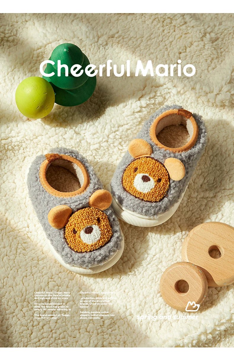 Cheerful Mario New Style Children Winter Cotton Warm Bunny Shoes - itzy bitsy
