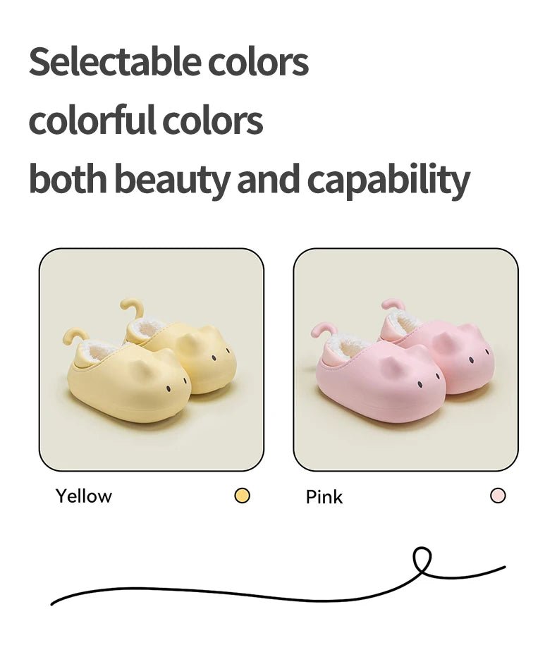 Cheerful Mario New Style Winter Kids Warm Plush Cotton Mouse Shoes - itzy bitsy