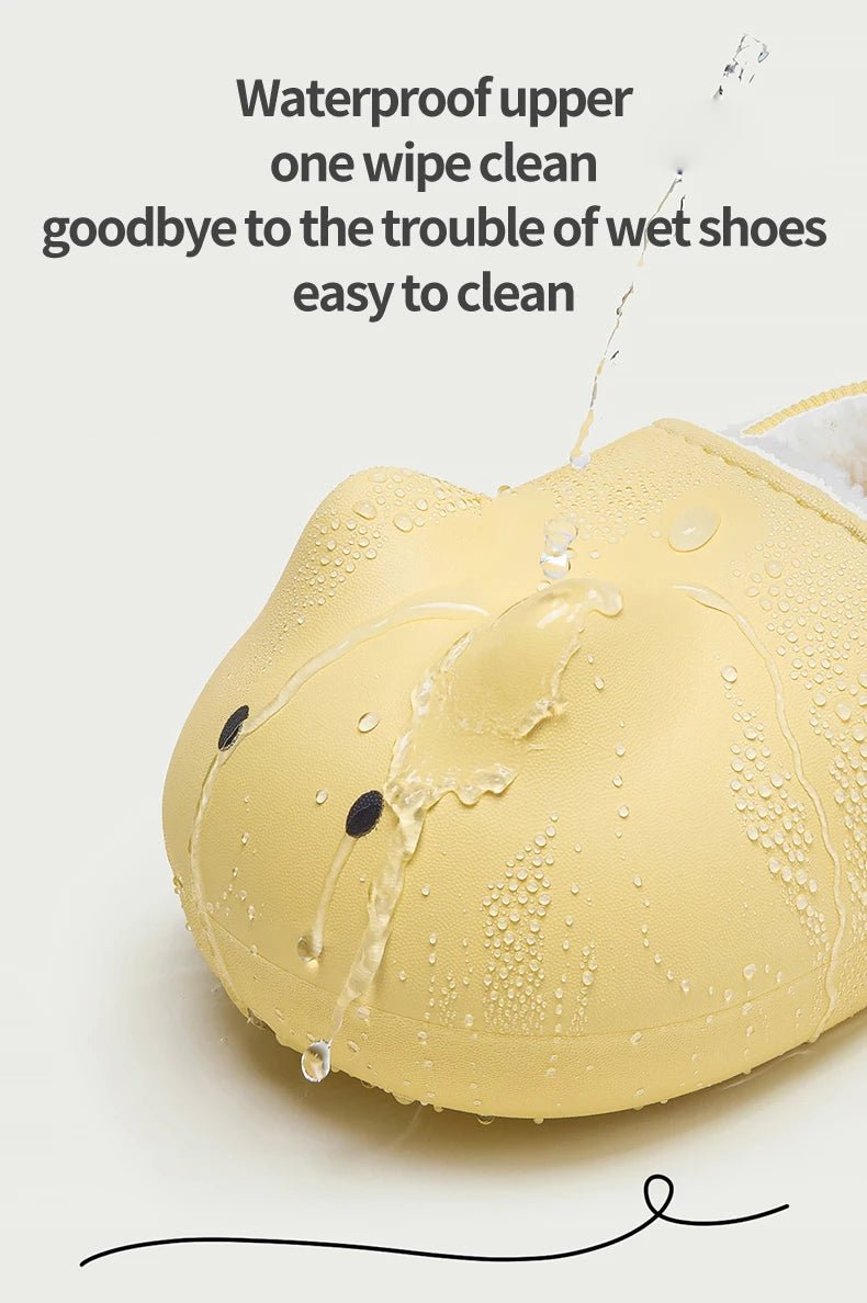 Cheerful Mario New Style Winter Kids Warm Plush Cotton Mouse Shoes - itzy bitsy