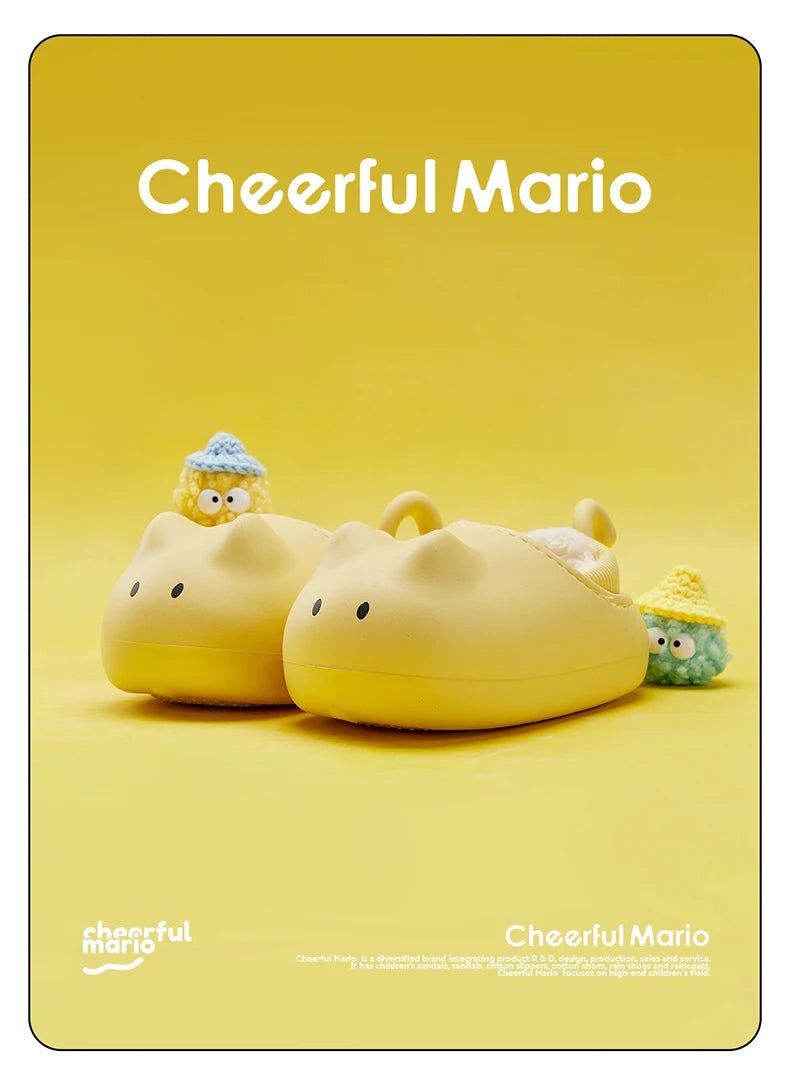 Cheerful Mario New Style Winter Kids Warm Plush Cotton Mouse Shoes - itzy bitsy