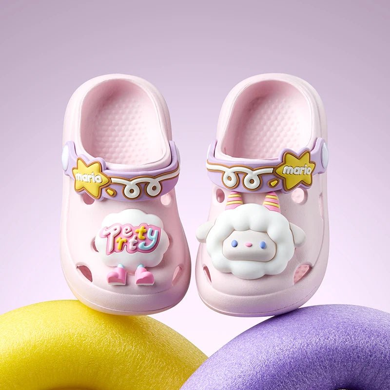 Cheerful Mario Sandals Animals - itzy bitsy