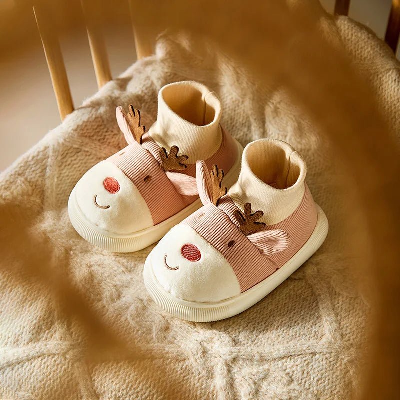 Cheerful Mario Winter Children's Cartoon Rudolph Shoes - itzy bitsy