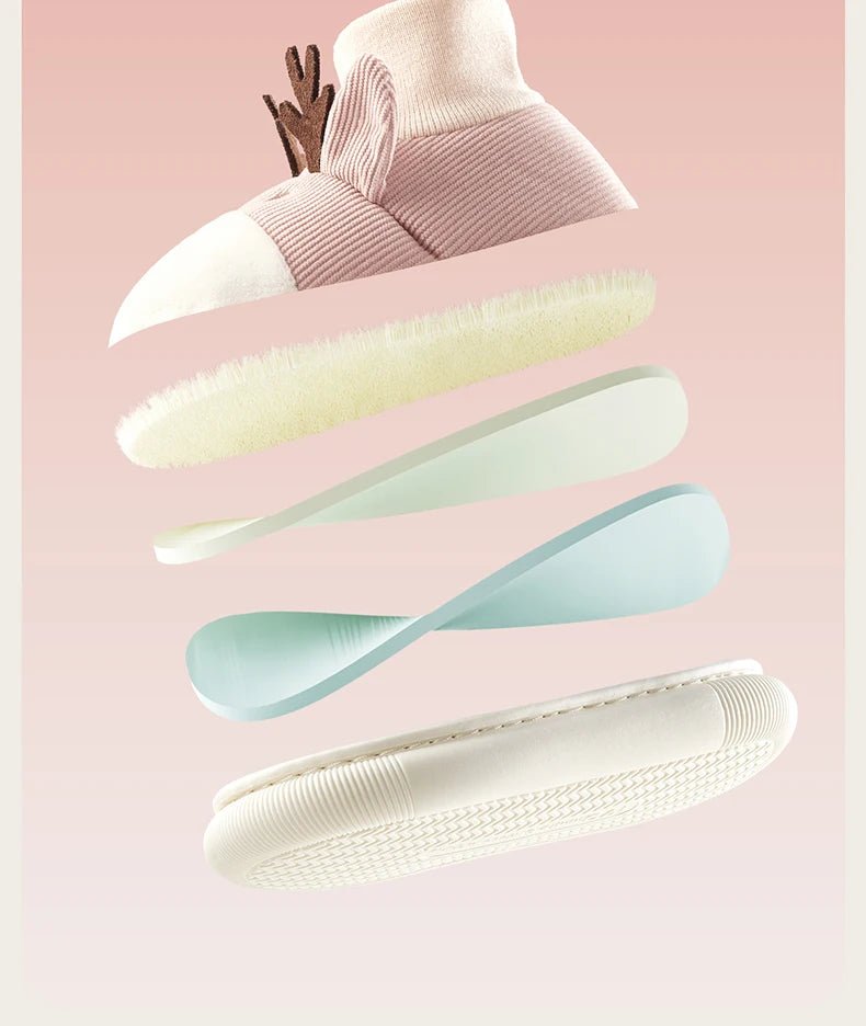 Cheerful Mario Winter Children's Cartoon Rudolph Shoes - itzy bitsy