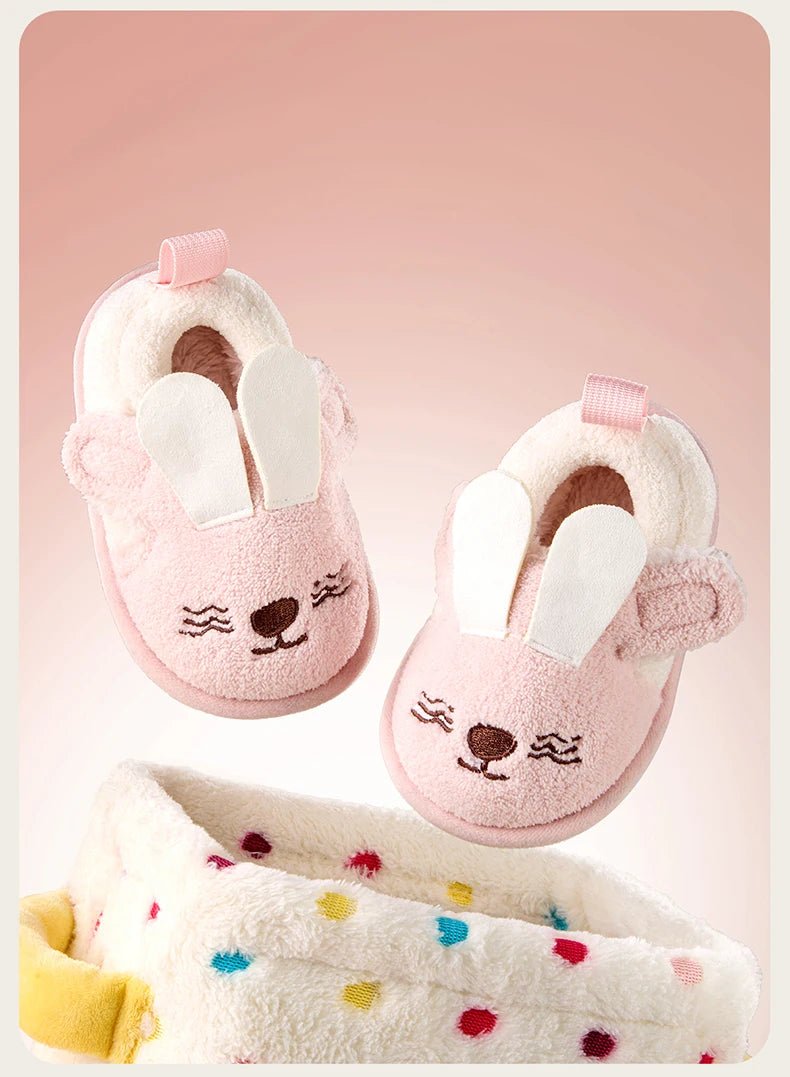Cheerful Mario Winter Children's Cotton Animal Shoes - itzy bitsy