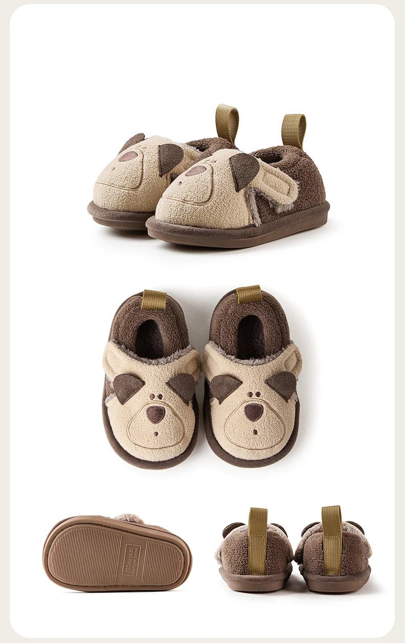 Cheerful Mario Winter Children's Cotton Animal Shoes - itzy bitsy