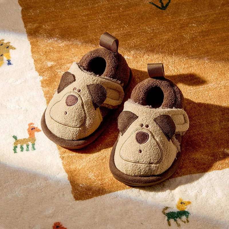 Cheerful Mario Winter Children's Cotton Animal Shoes - itzy bitsy