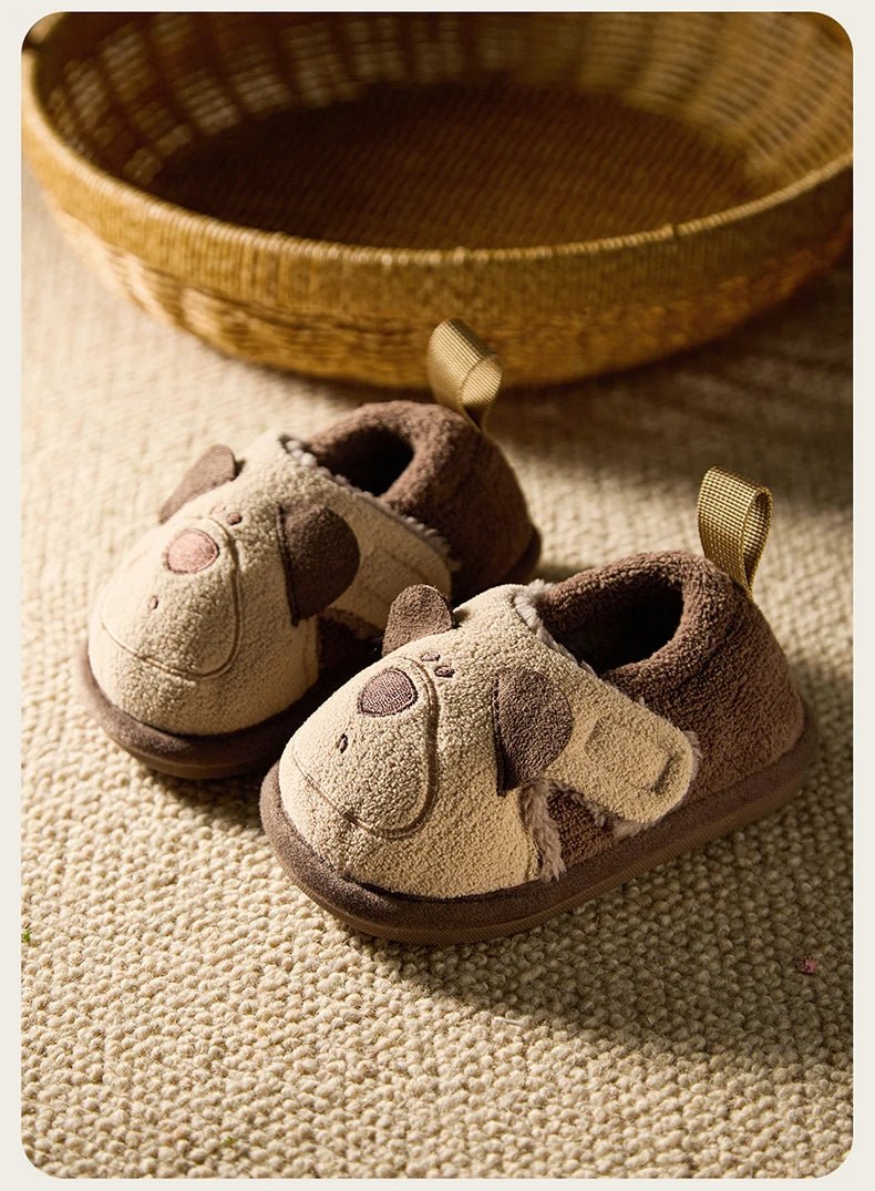 Cheerful Mario Winter Children's Cotton Animal Shoes - itzy bitsy