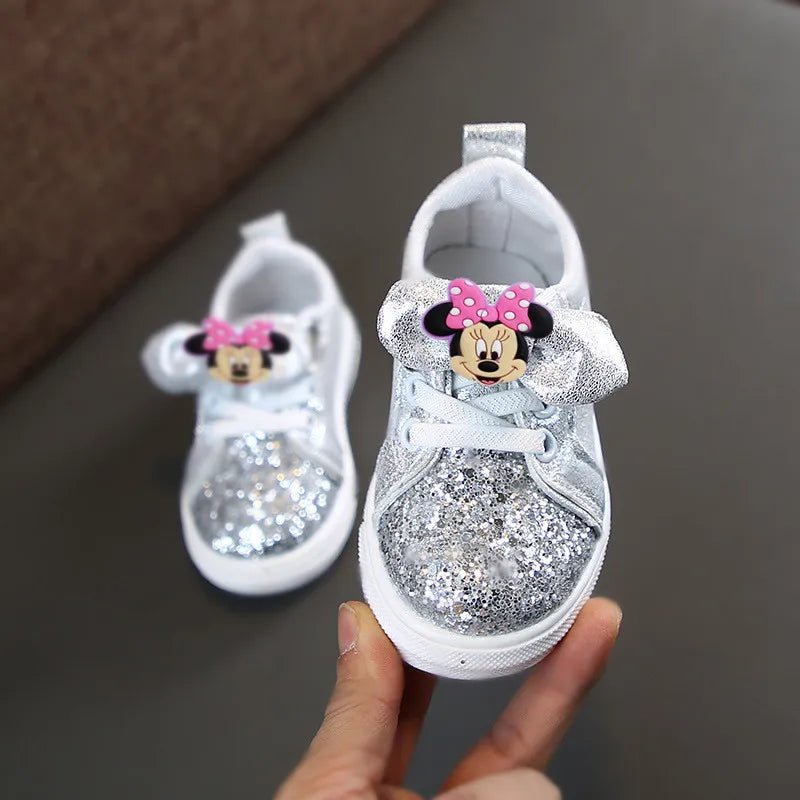 Children's Minnie Casual Sequin Bow Shoes - itzy bitsy