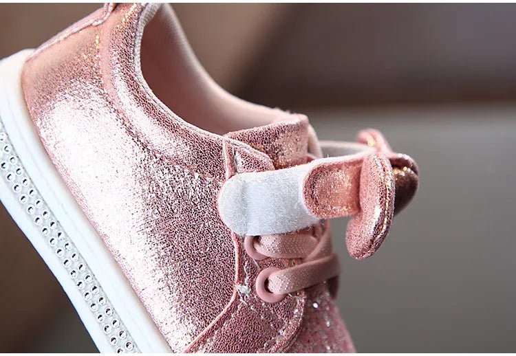 Children's Minnie Casual Sequin Bow Shoes - itzy bitsy