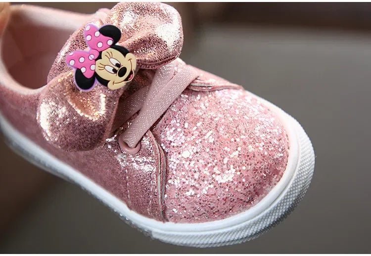 Children's Minnie Casual Sequin Bow Shoes - itzy bitsy