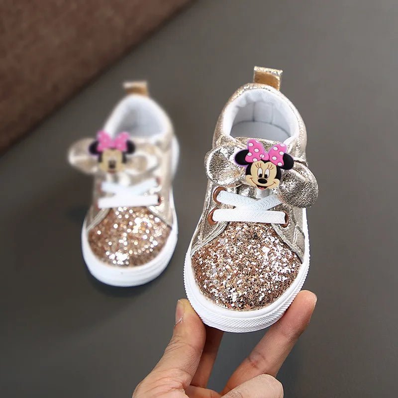 Children's Minnie Casual Sequin Bow Shoes - itzy bitsy