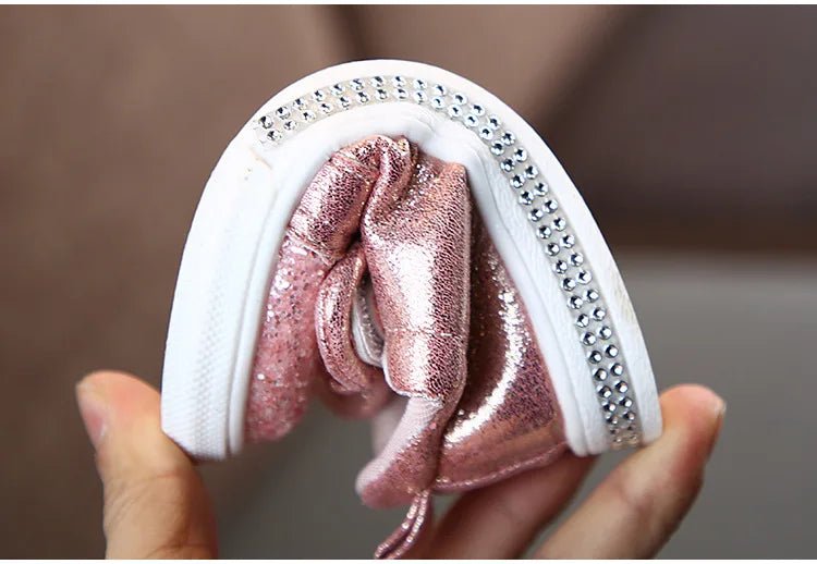 Children's Minnie Casual Sequin Bow Shoes - itzy bitsy