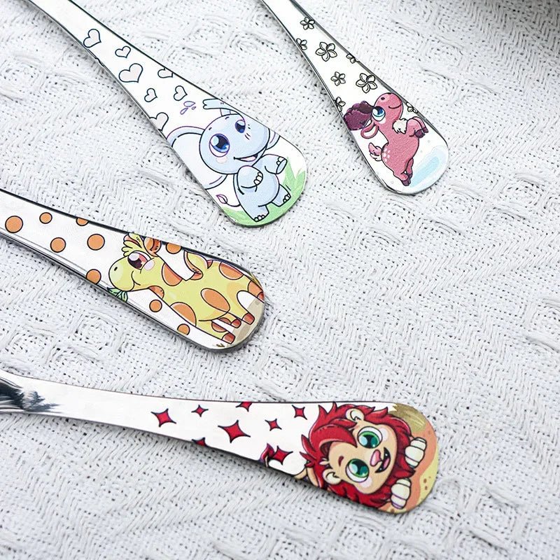 Children's Stainless Steel Cute Animal Cutlery Set - 4pcs - itzy bitsy