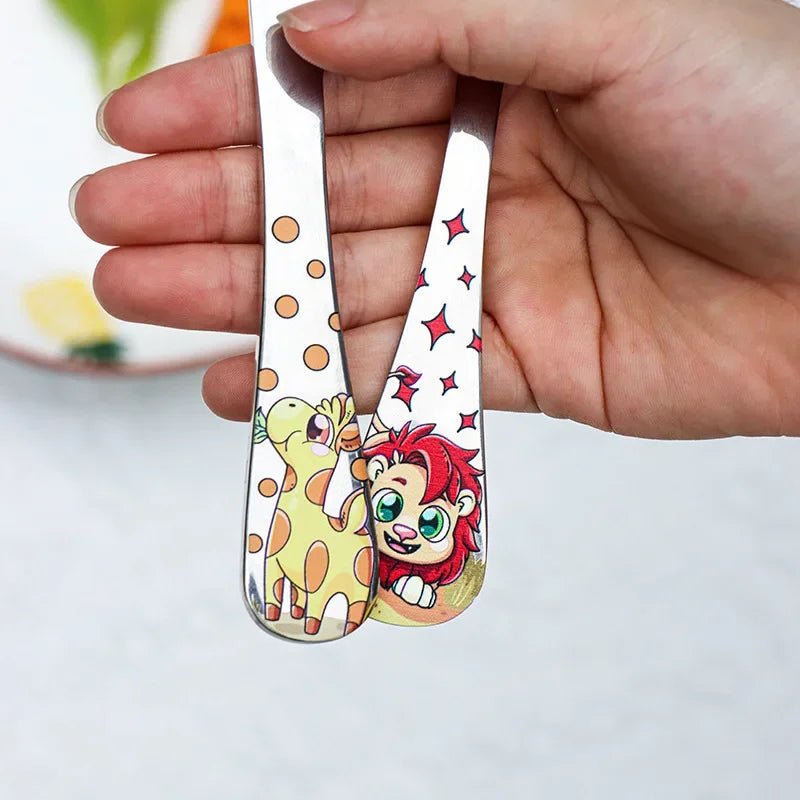 Children's Stainless Steel Cute Animal Cutlery Set - 4pcs - itzy bitsy