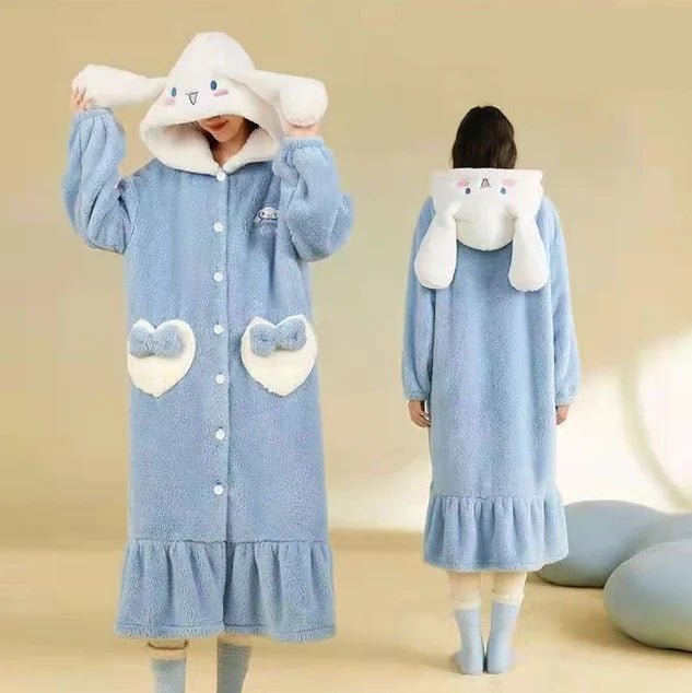 Cinnamoroll Soft & Thick Coral Fleece Robe - itzy bitsy