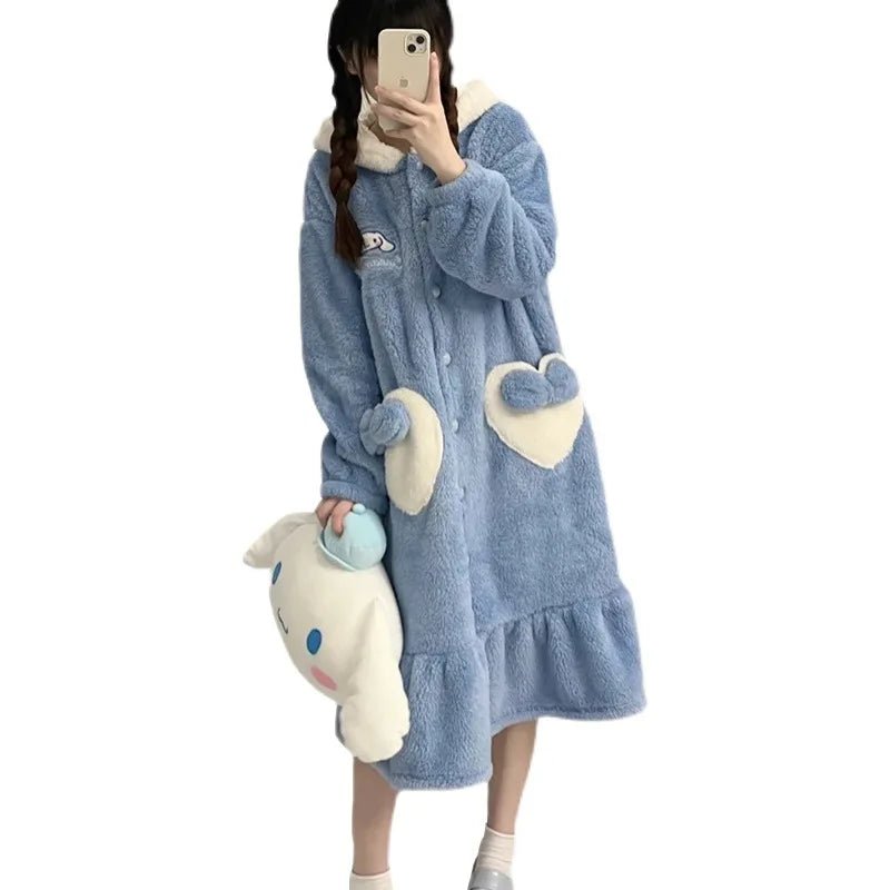 Cinnamoroll Soft & Thick Coral Fleece Robe - itzy bitsy