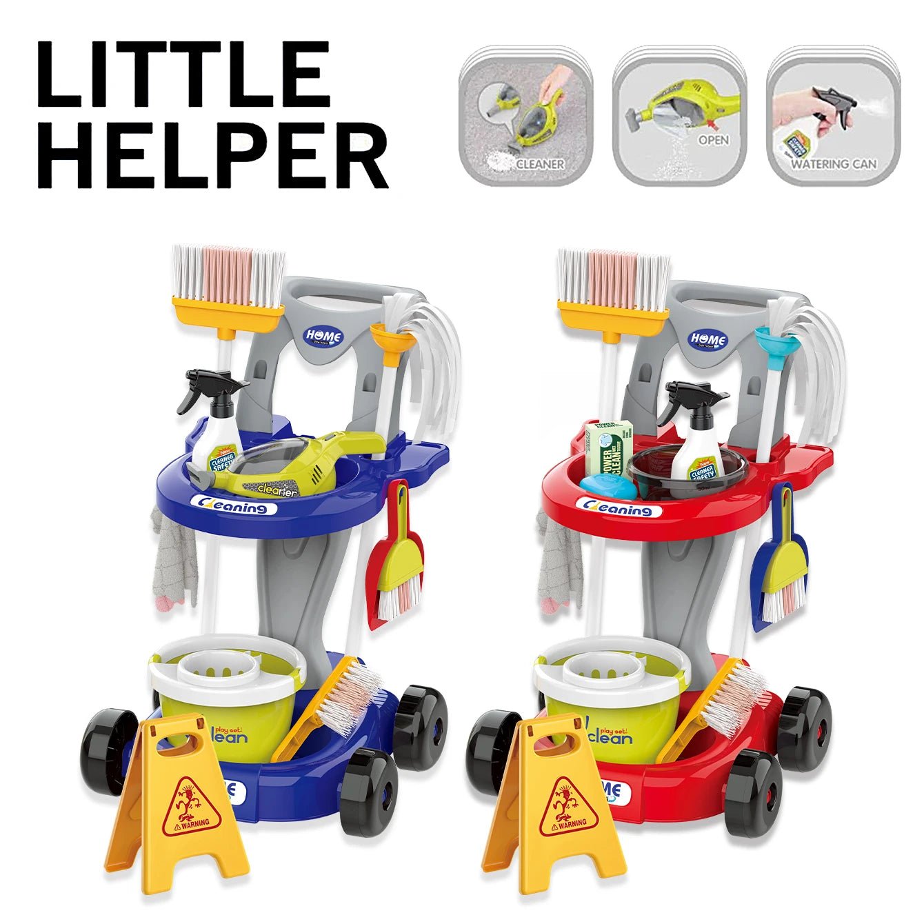 Cleaning Tools Trolley Playset - itzy bitsy