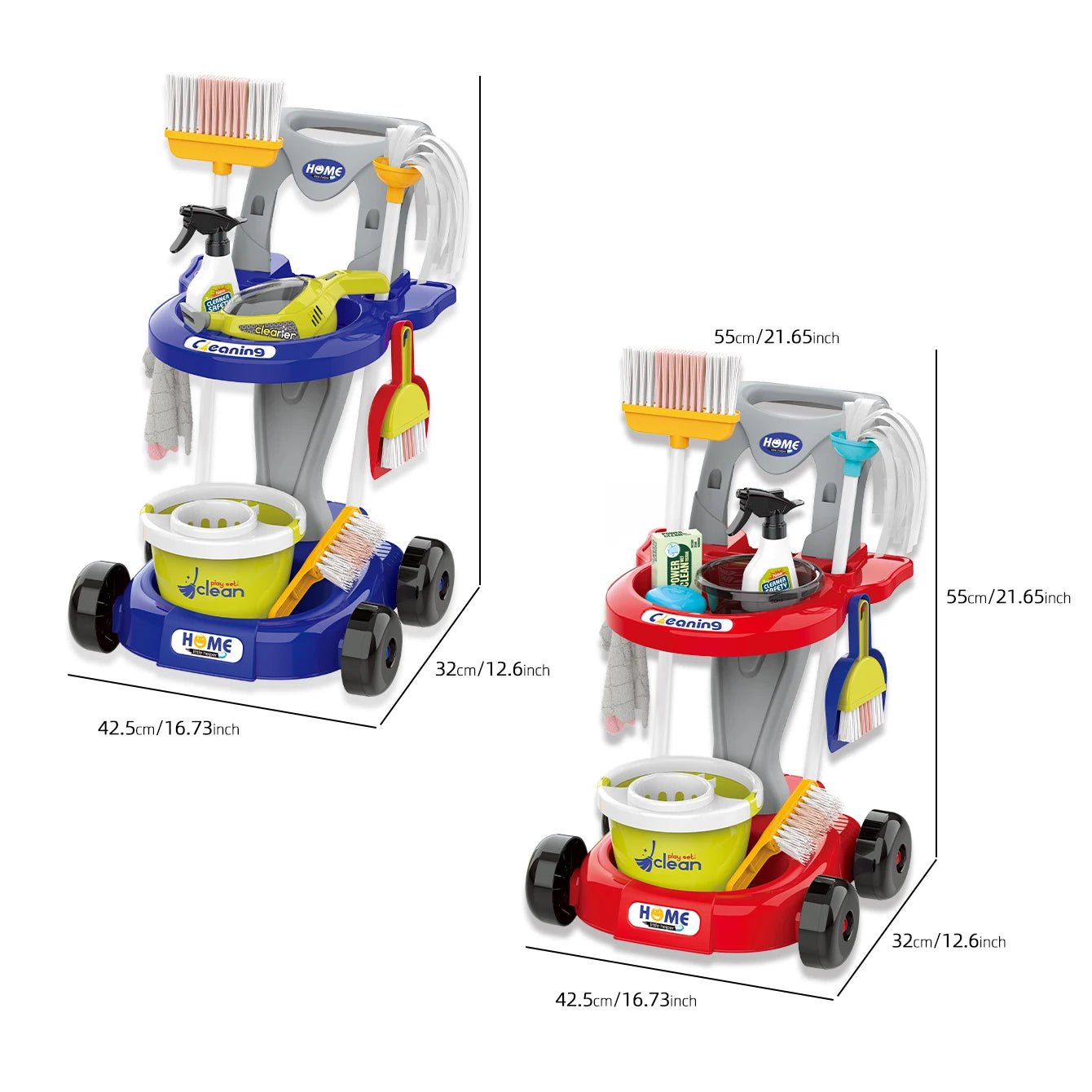 Cleaning Tools Trolley Playset - itzy bitsy