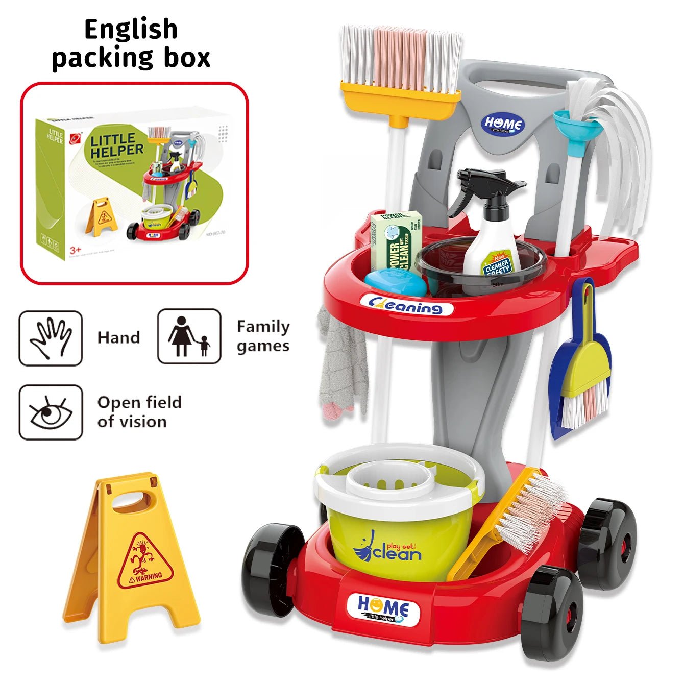 Cleaning Tools Trolley Playset - itzy bitsy