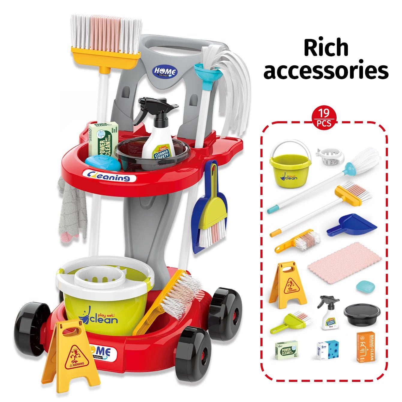 Cleaning Tools Trolley Playset - itzy bitsy