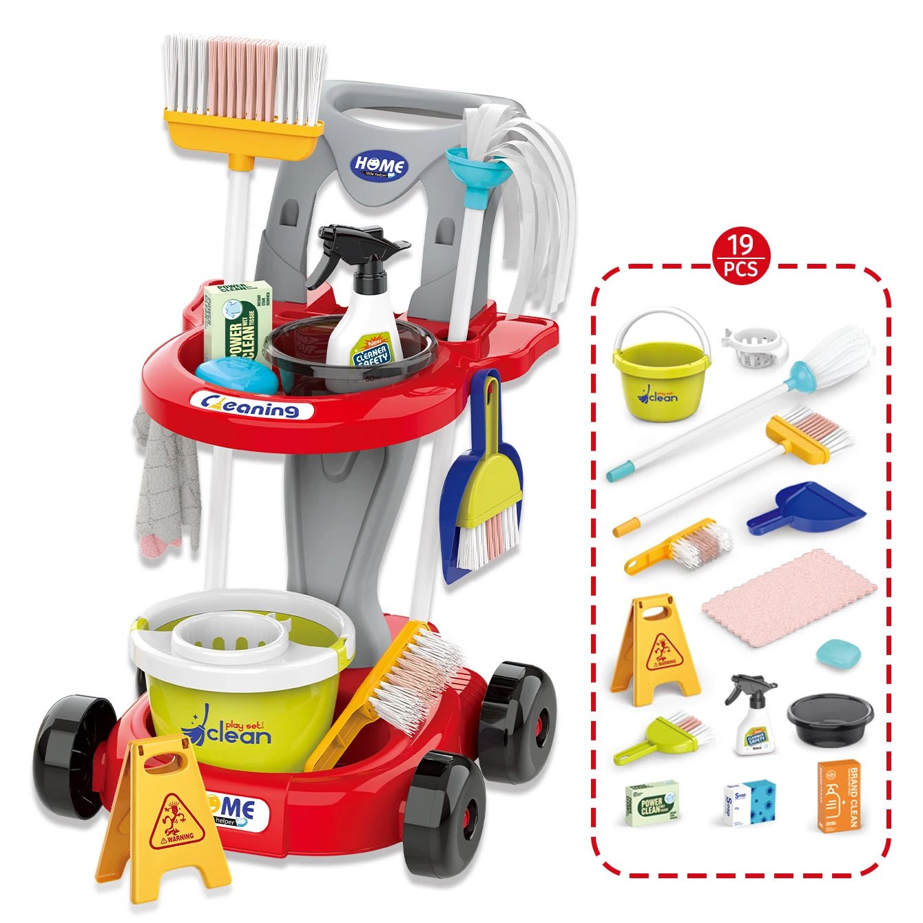 Cleaning Tools Trolley Playset - itzy bitsy