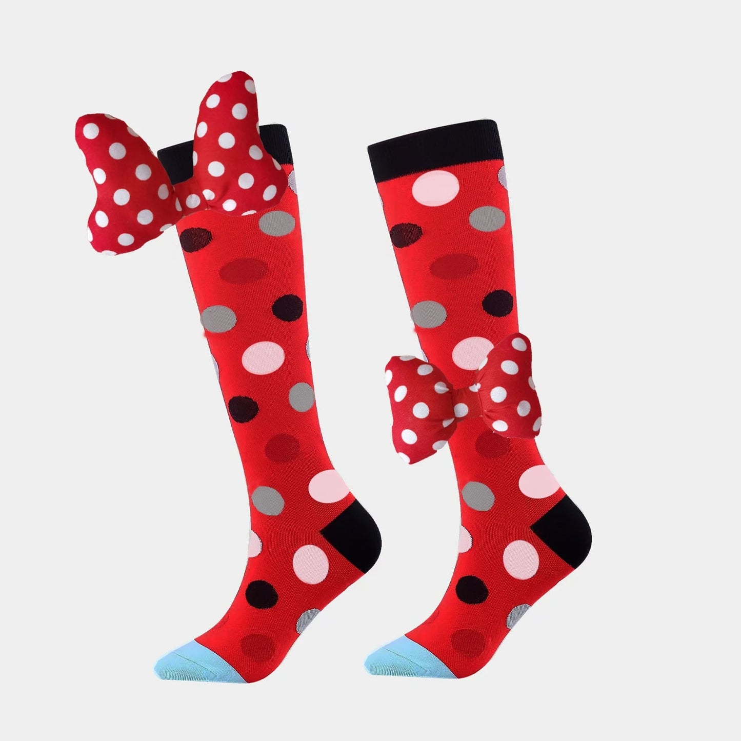Colorful Minnie Bow Polka Dot Socks - itzy bitsy