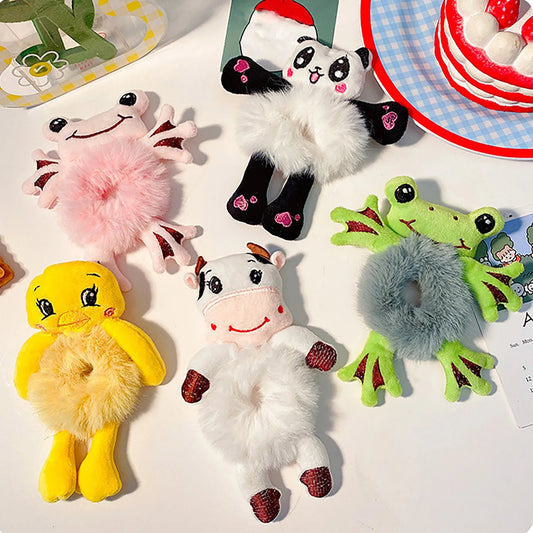 Cute 3D Cartoon Plush Hair Tie - itzy bitsy