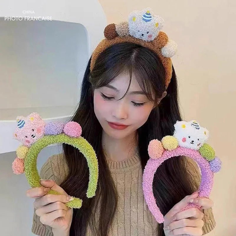 Cute Cartoon Plush Bear Hairband - itzy bitsy